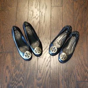 TORY BURCH  WEDGES/FLATS 2 PAIR!